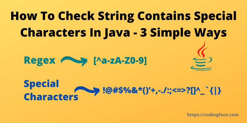 How To Check String Contains Special Characters In Java