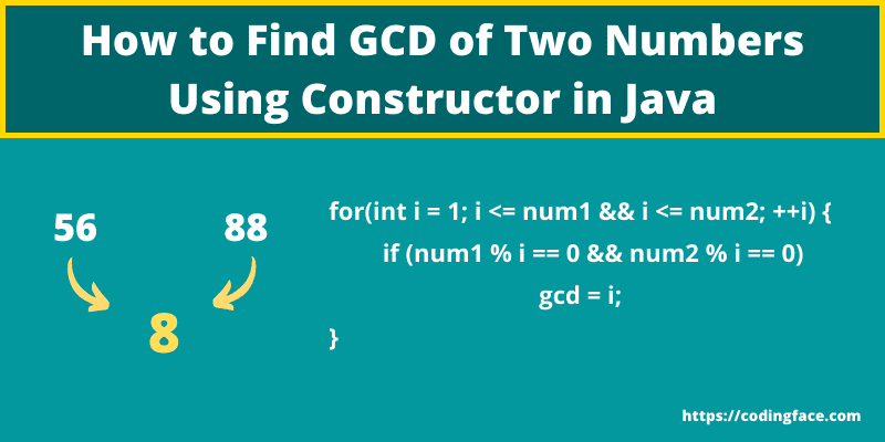 How to Find GCD of Two Numbers Using Constructor in Java
