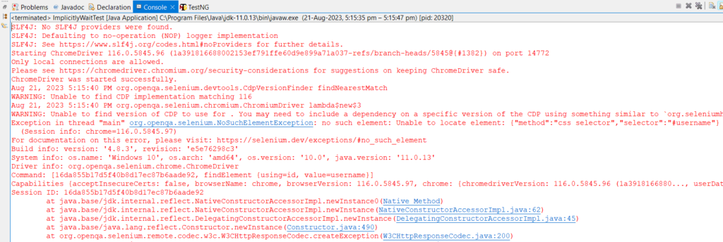 How to Achieve Synchronization in Selenium Webdriver - Exception without Synchronization